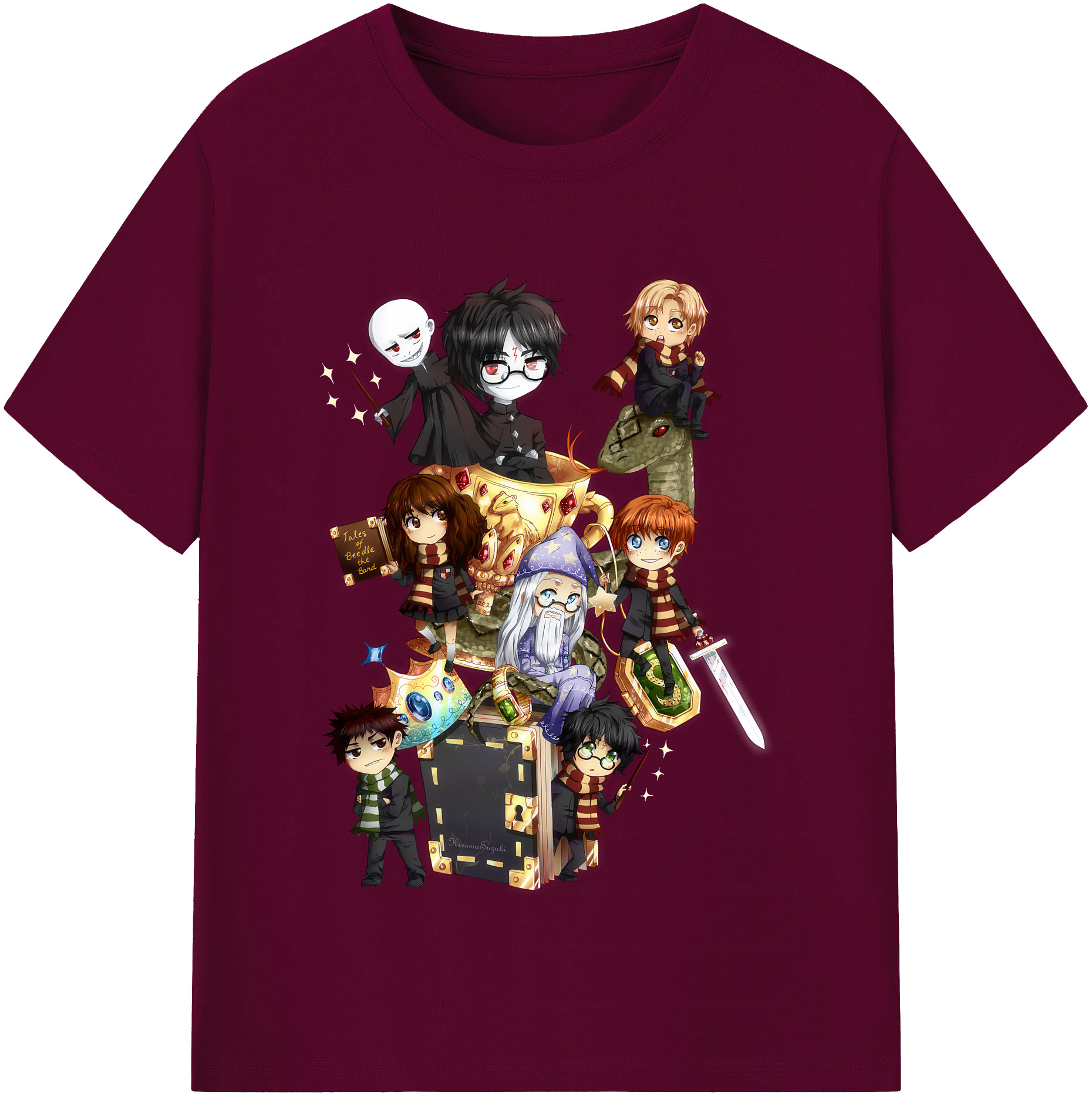 （画像用） Harry Potter ハリー・ポッターシリーズ レディースカジュアルプリントTシャツ（綿100％）